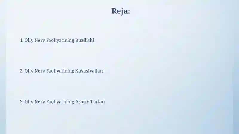 Oliy nerv faoliyatining tiplari 2