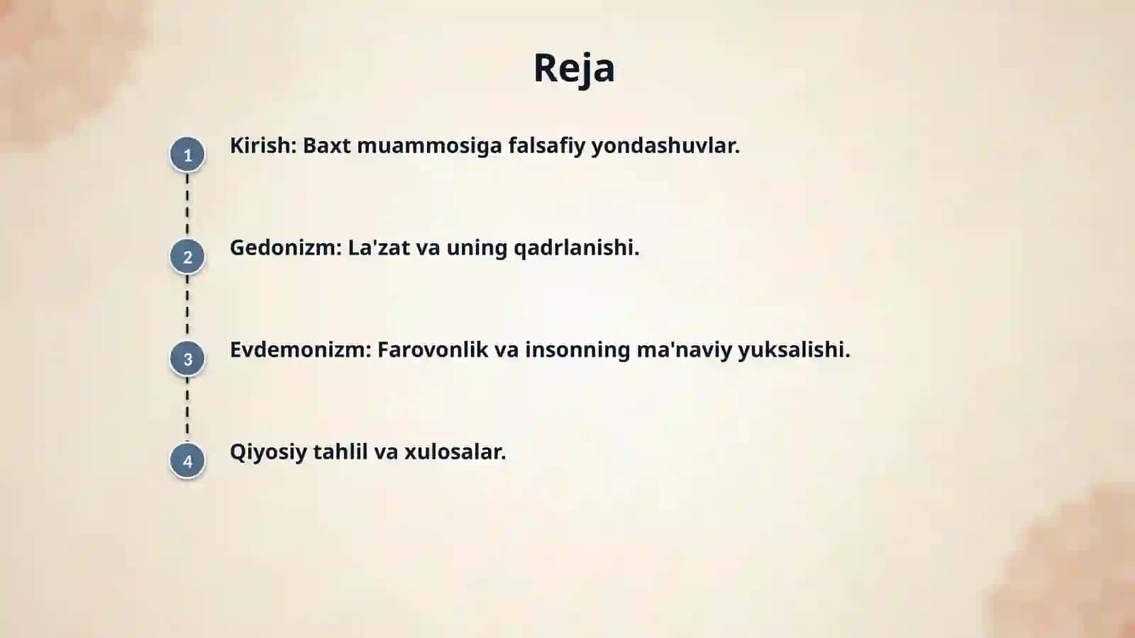 Gedonizm va Evdemonizm taqqoslanishi 2