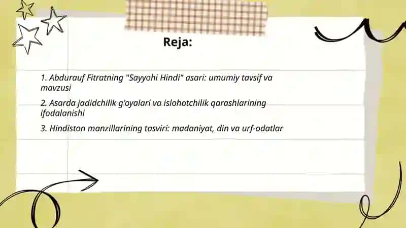 Jadidchi Fitratning Sayyohi hindi asari 2