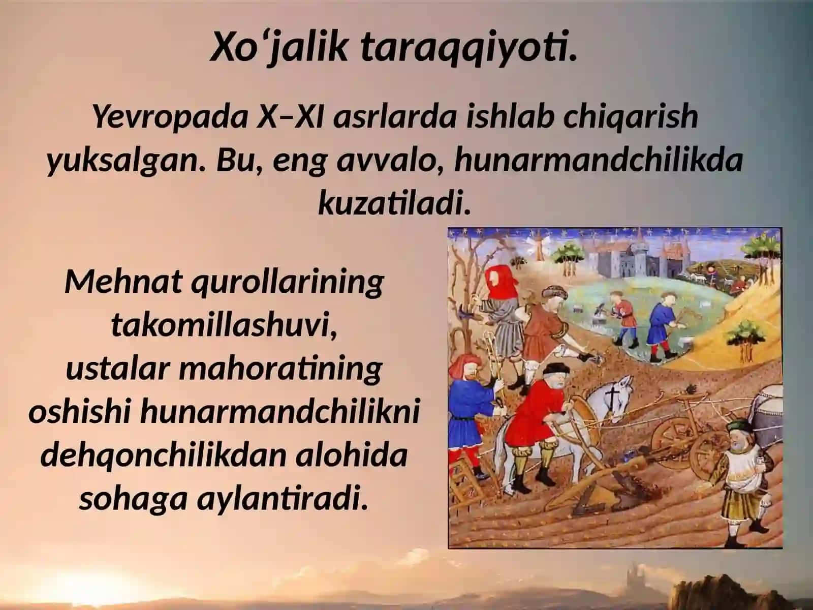 Yevropadao‘rtaasrshaharlariningo’zigaxosligi Xo‘jaliktaraqqiyoti 2