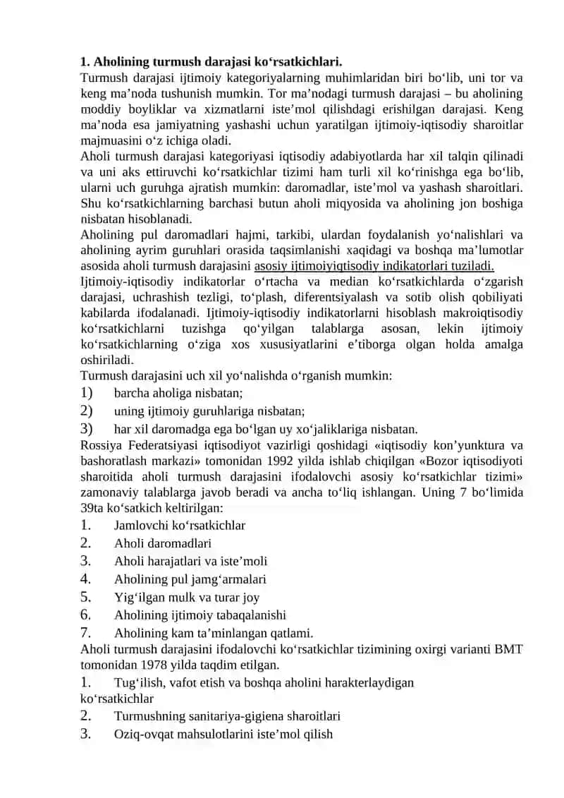 AHOLINING DAROMADLARI VA ULARNING TARKIBIY TUZILISHI TAHLILI 2