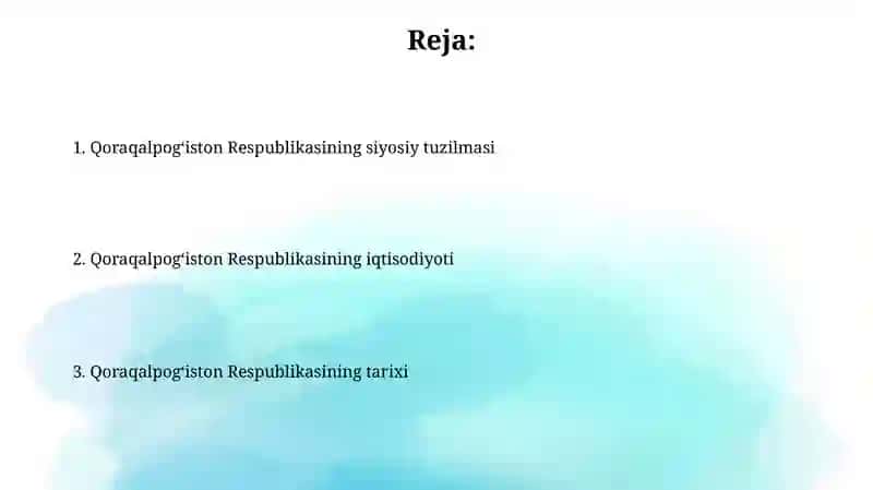 Qoraqalpog'iston Respublikasi 2