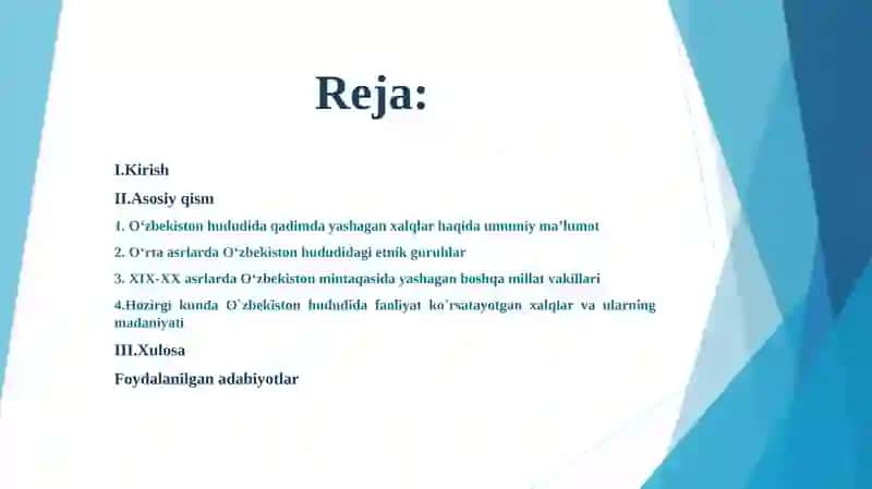 O`zbekiston mintaqasidagi boshqa xalqlarning etnografiyasi va etnik tarixi 2