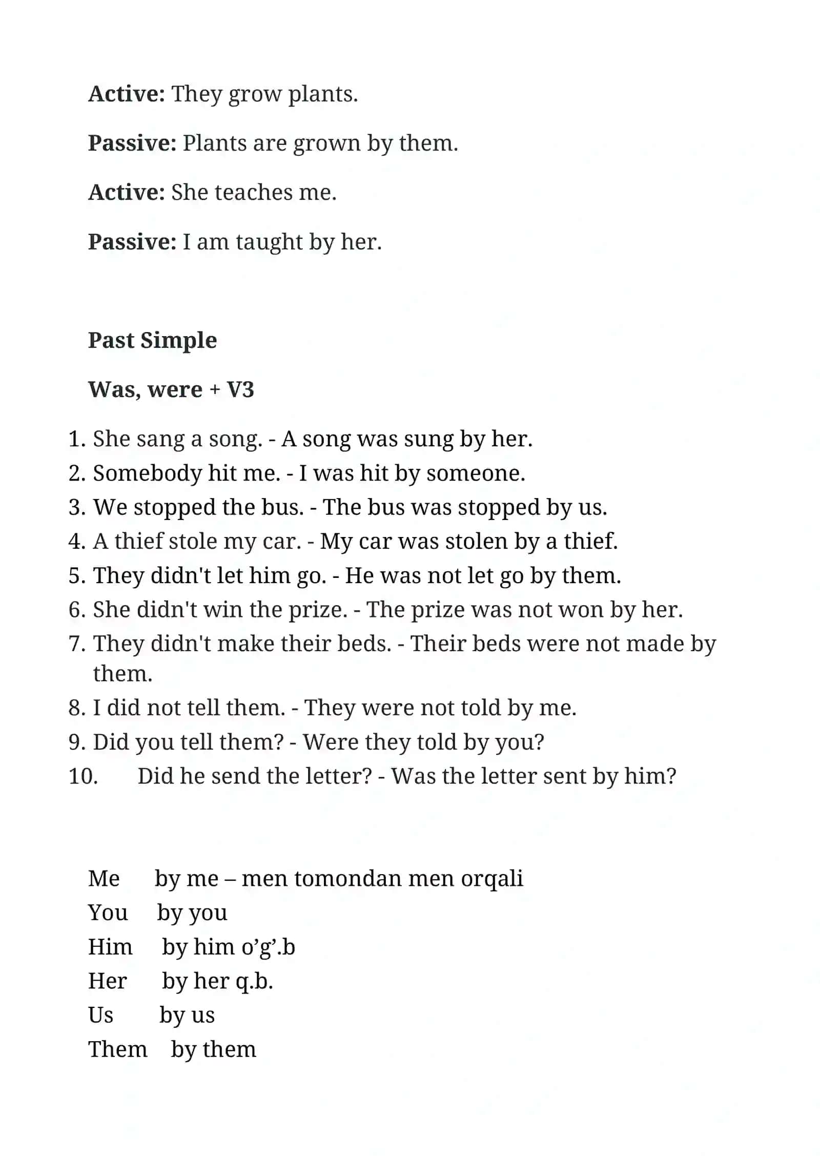 Active and Passive Voice 2