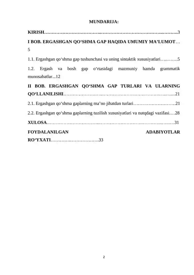 ERGASHGAN QO‘SHMA GAP TURLARI 2