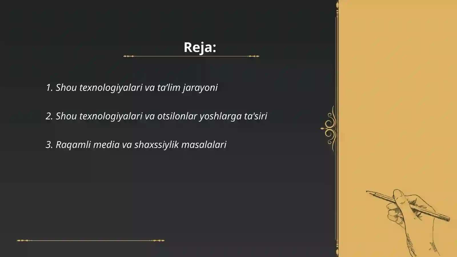 Shou texnologiyalarining shaxs shakllanishiga ta‘siri 2