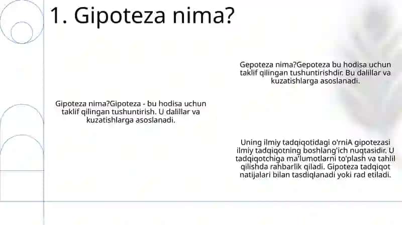Gepoteza Nima? Uning Ilmiy Tadqiqotlardagi O'Rni 2