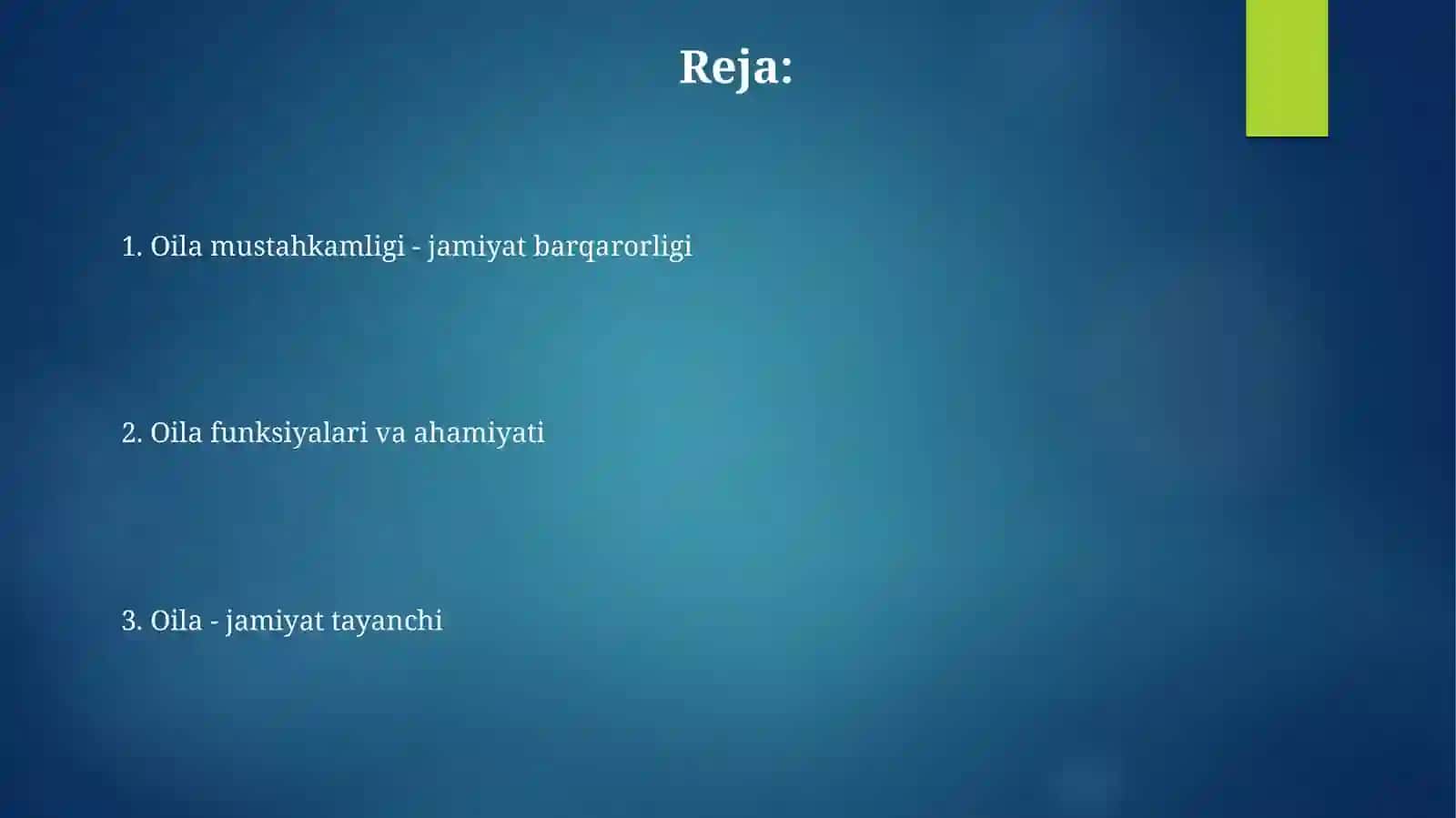 Totuv oila- Jamiyat tayanchi 2