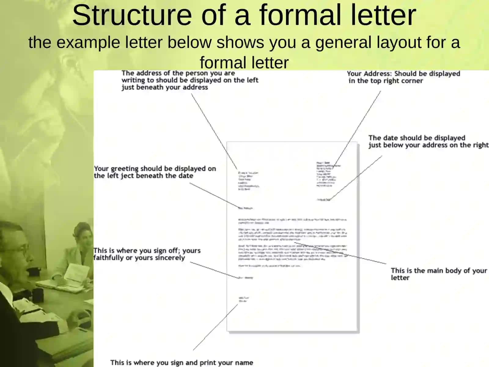 How to write formal letters 2