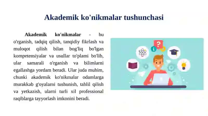 Akademik ko‘nikmalar va kasbiy kompetentlik 2