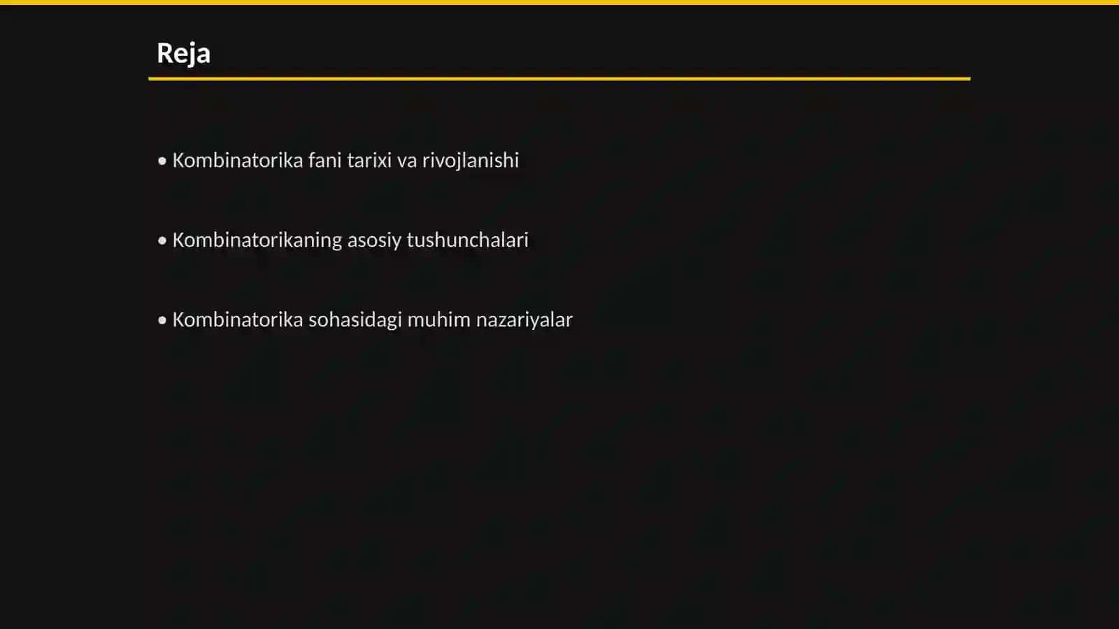 Kombinatorika fani rivojlanish tarixi va unga oid misol va masalalar 2