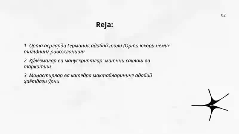 Орта асрларда Германия адабий тили (Орта юкори немис тили)нинг ривожланиши 2