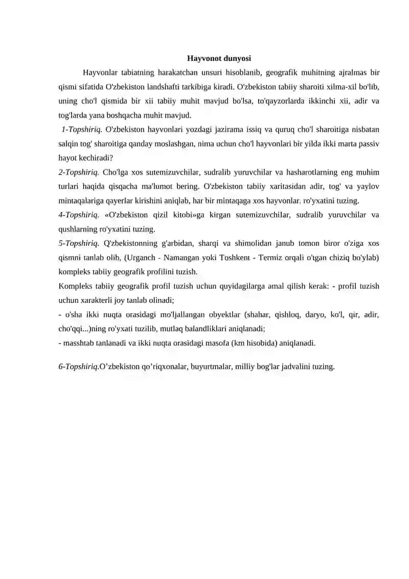 O'zbekiston tuproqlari va o'simliklari 2