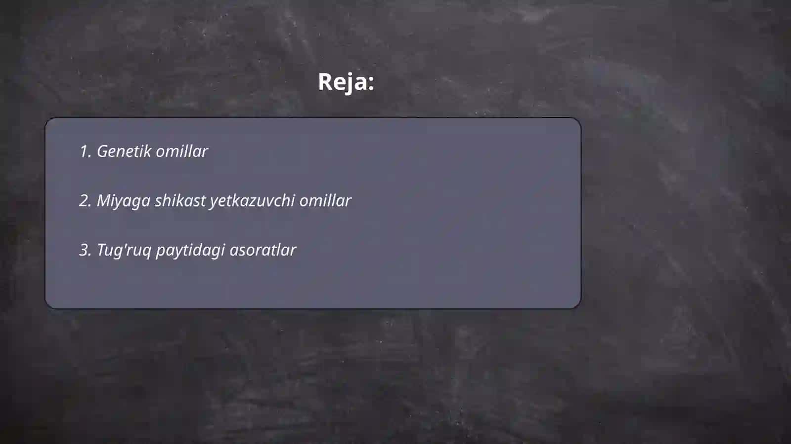Epilepsya kasalligining kelib chiqish sabablari va asoratlari 2