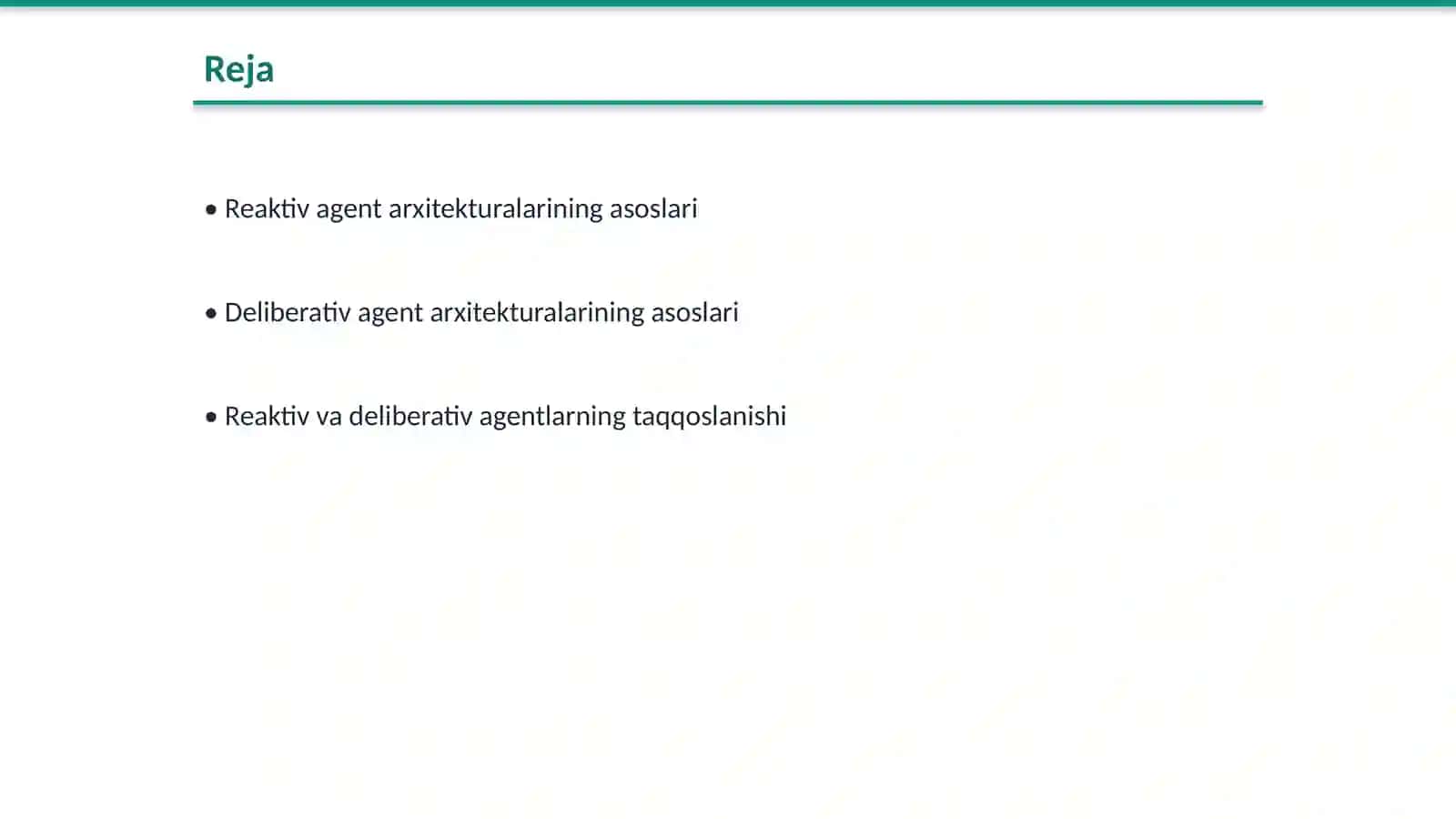 Reaktiv va deliberativ agent arxitekturalari: qiyosiy tahlil 2