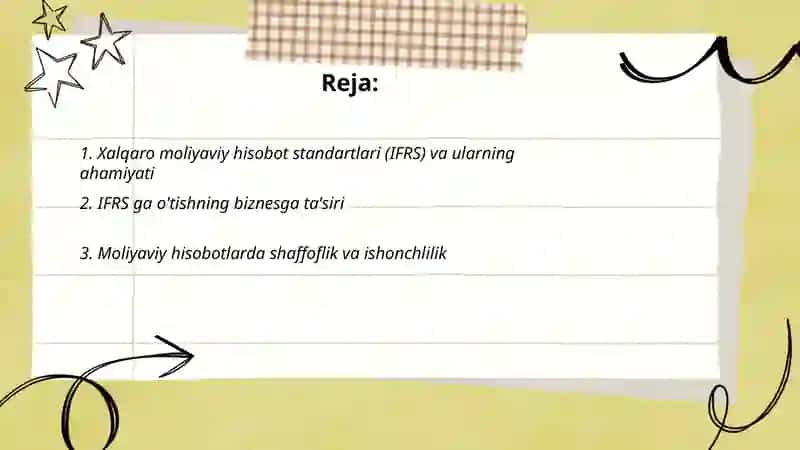 Xalqaro moliyaviy hisobot standartlari (IFRS) va ularning ahamiyati 2