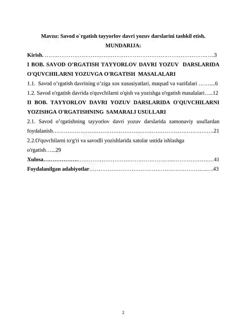 Savod o`rgatish tayyorlov davri yozuv darslarini tashkil etish 2