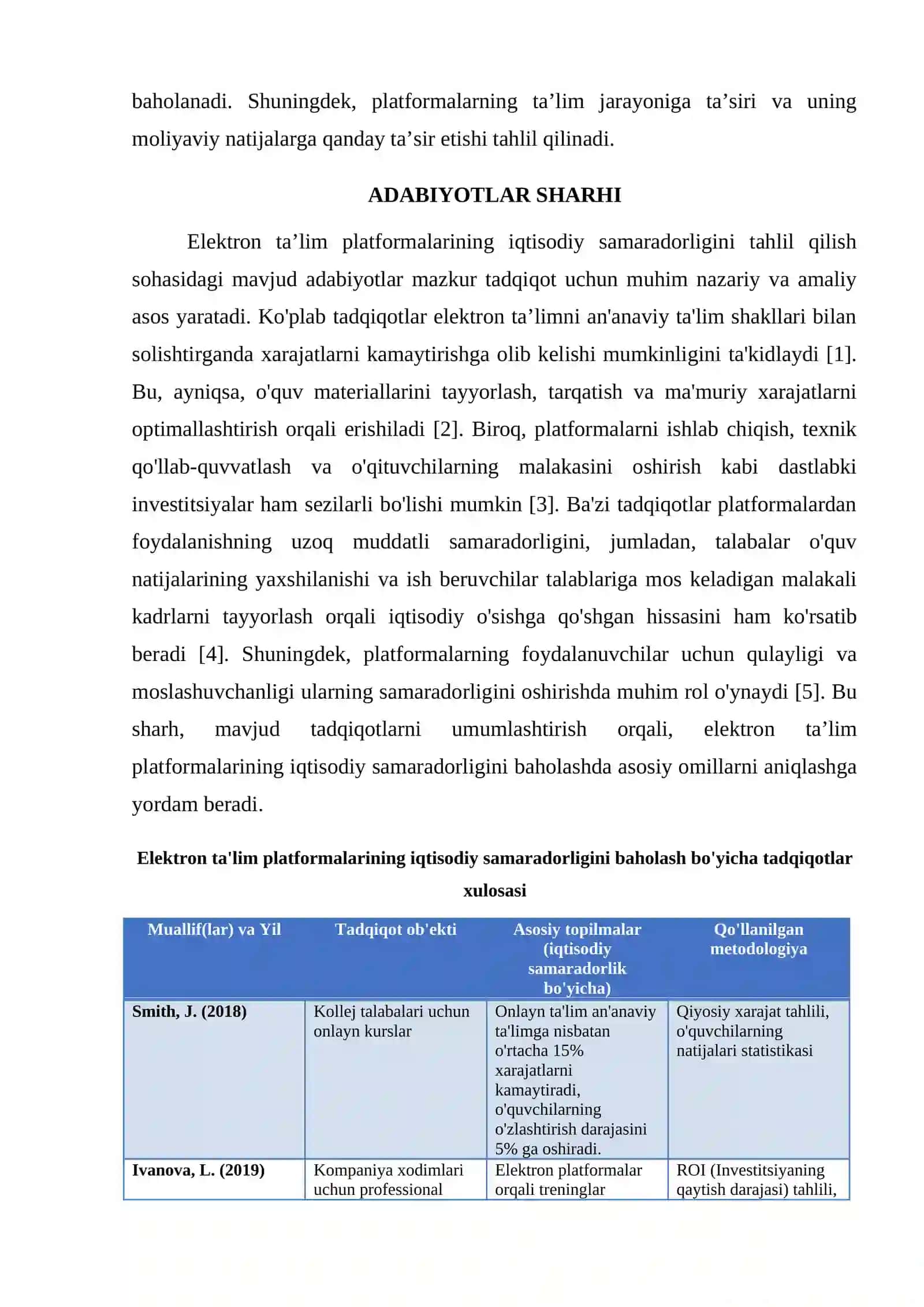 ELEKTRON TA’LIM PLATFORMALARINING IQTISODIY SAMARADORLIGI 2