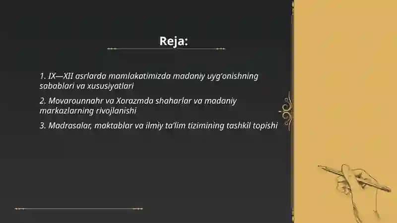 Madaniy uygʻonishning sabablari va xususiyatlari 2