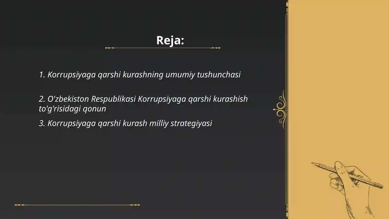 O'zbekistonda korrupsiyaga oid qonunlar va qarorlar tasnifi 2