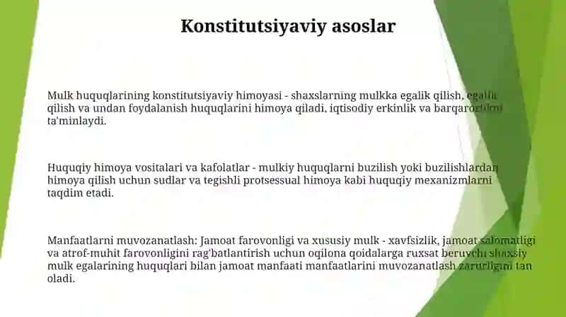 Mulk Huquqini Va Boshqa Ashyoviy Huquqlarni Himoya Qilish 2