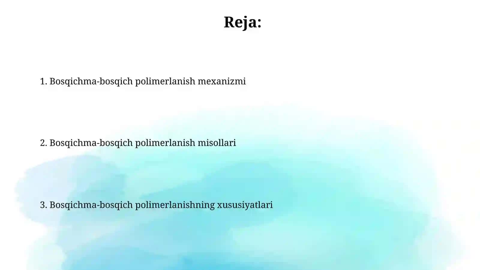 Bosqichli polimerlanish 2