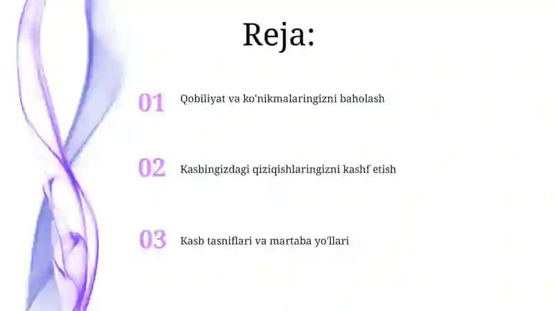 Matematika kasbiy qiziqish, kasbiy moyillik. Kasblar klassifikatsiyasi 2