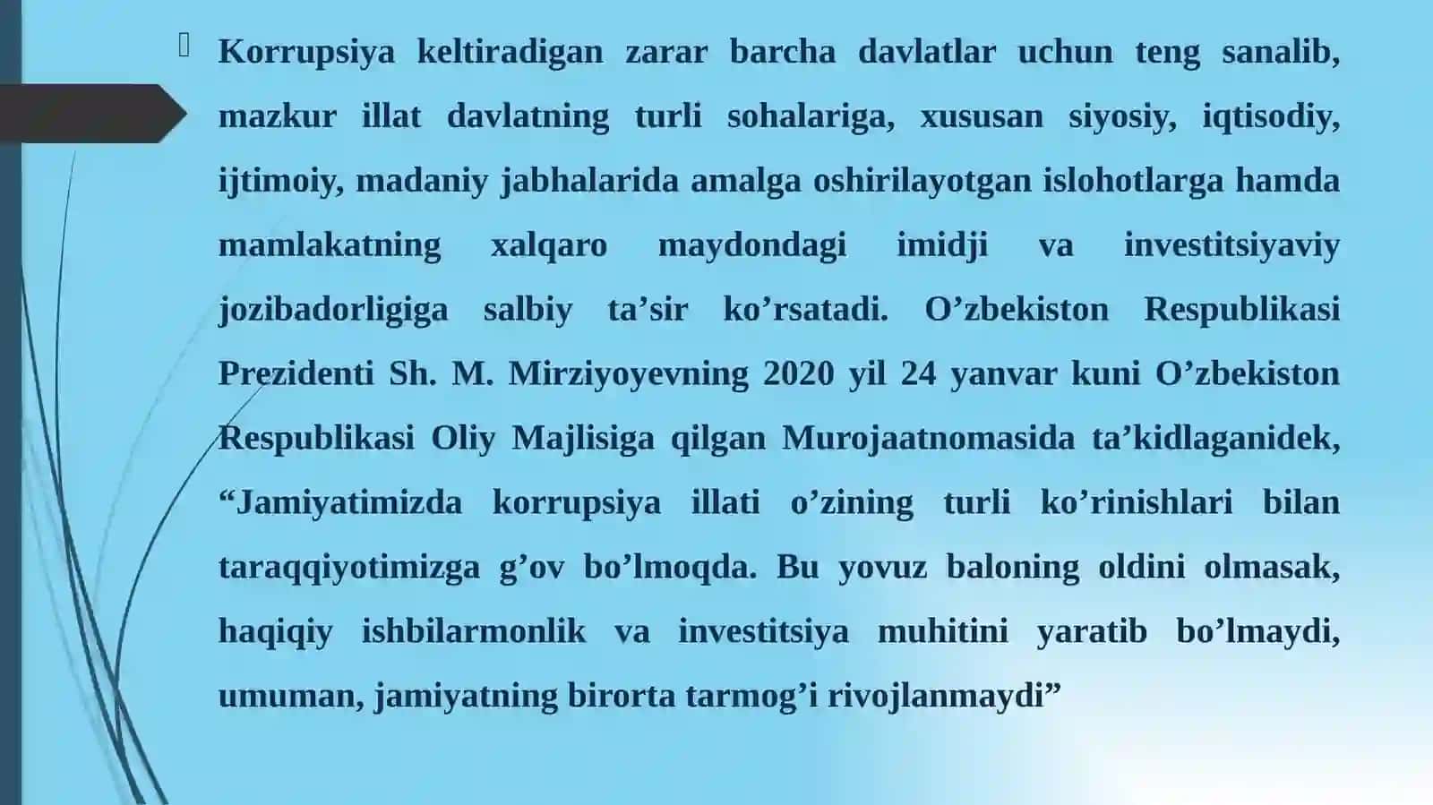 O’zbekistonda korrupsiyaga qarshi kurash mexanizmlari 2