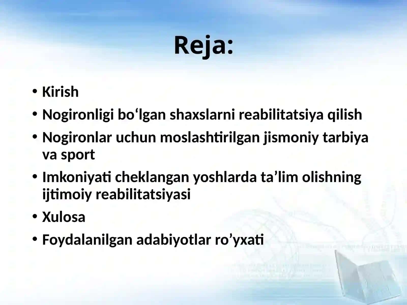 Nogironligi bor shaxslarning xorijdagi ijtimoiy mehnat reabilitasiyasi 2