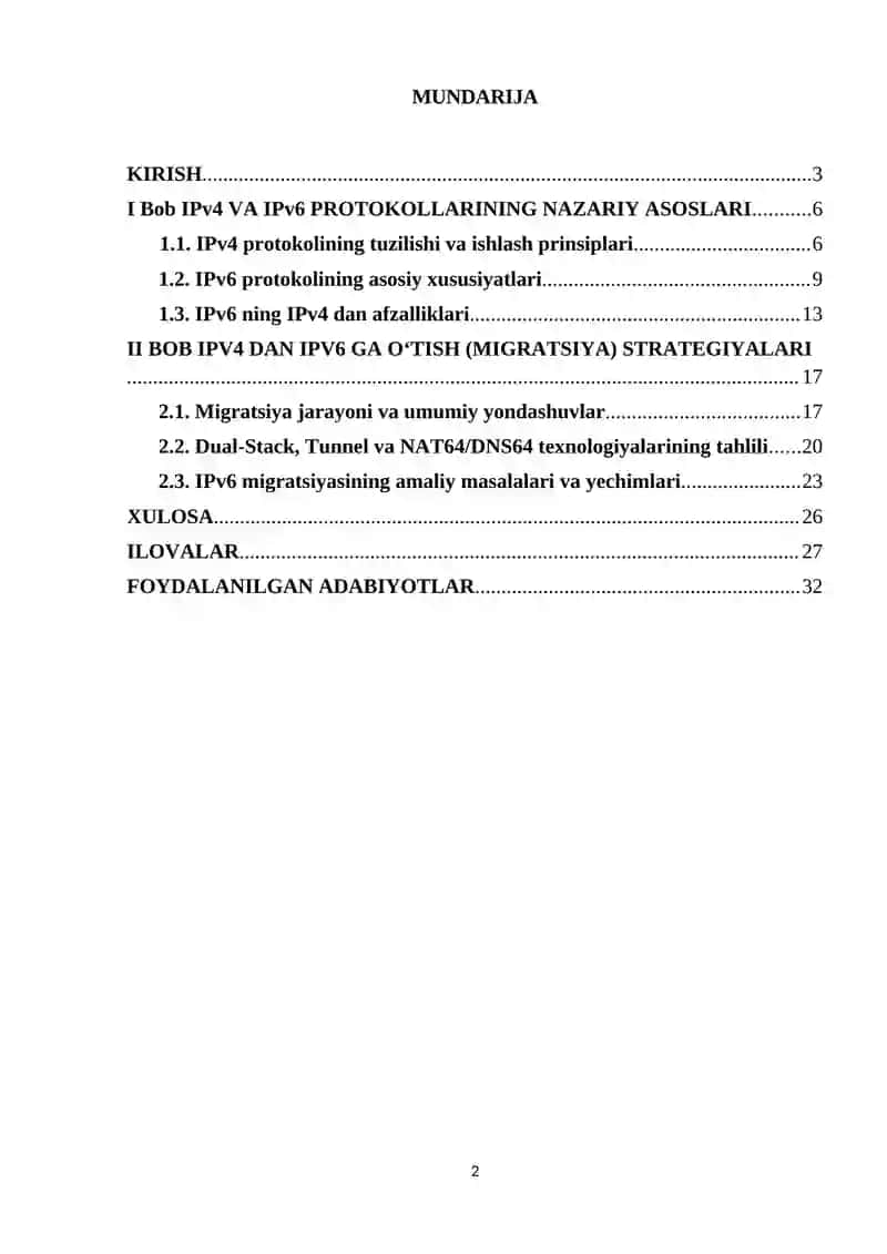 IPv6 protokolining IPv4 dan afzalliklari va migratsiya strategiyalari 2