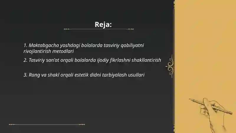 Maktabgacha yoshdagi bolalarni tasviriy qobiliyati va ijodkorlikni rivojlantirish 2
