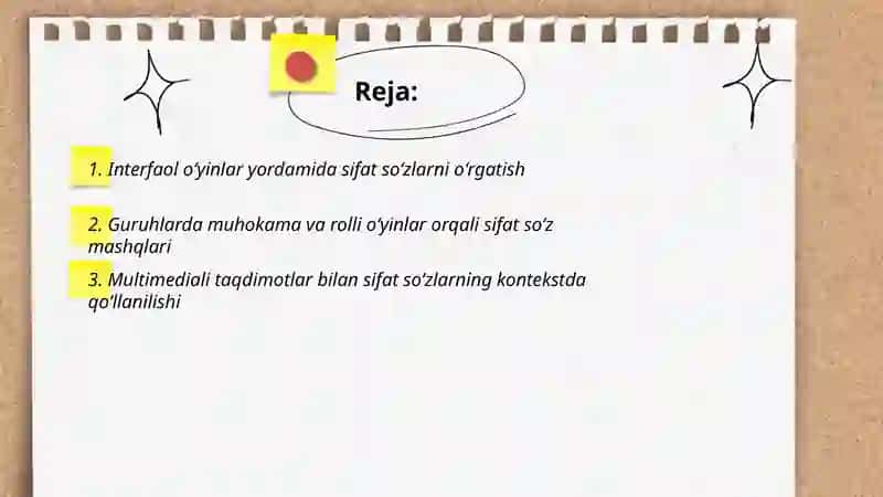 Sifat soʻz turkumini oʻrganishda interfaol usullarni qoʻllash 2