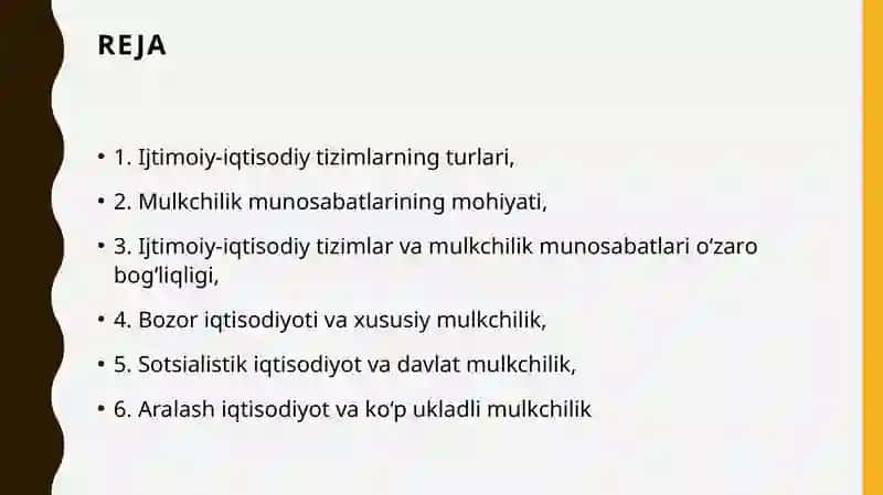 Ijtimoiy-iqtisodiy tizimlar va mulkchilik munosabatlari 2