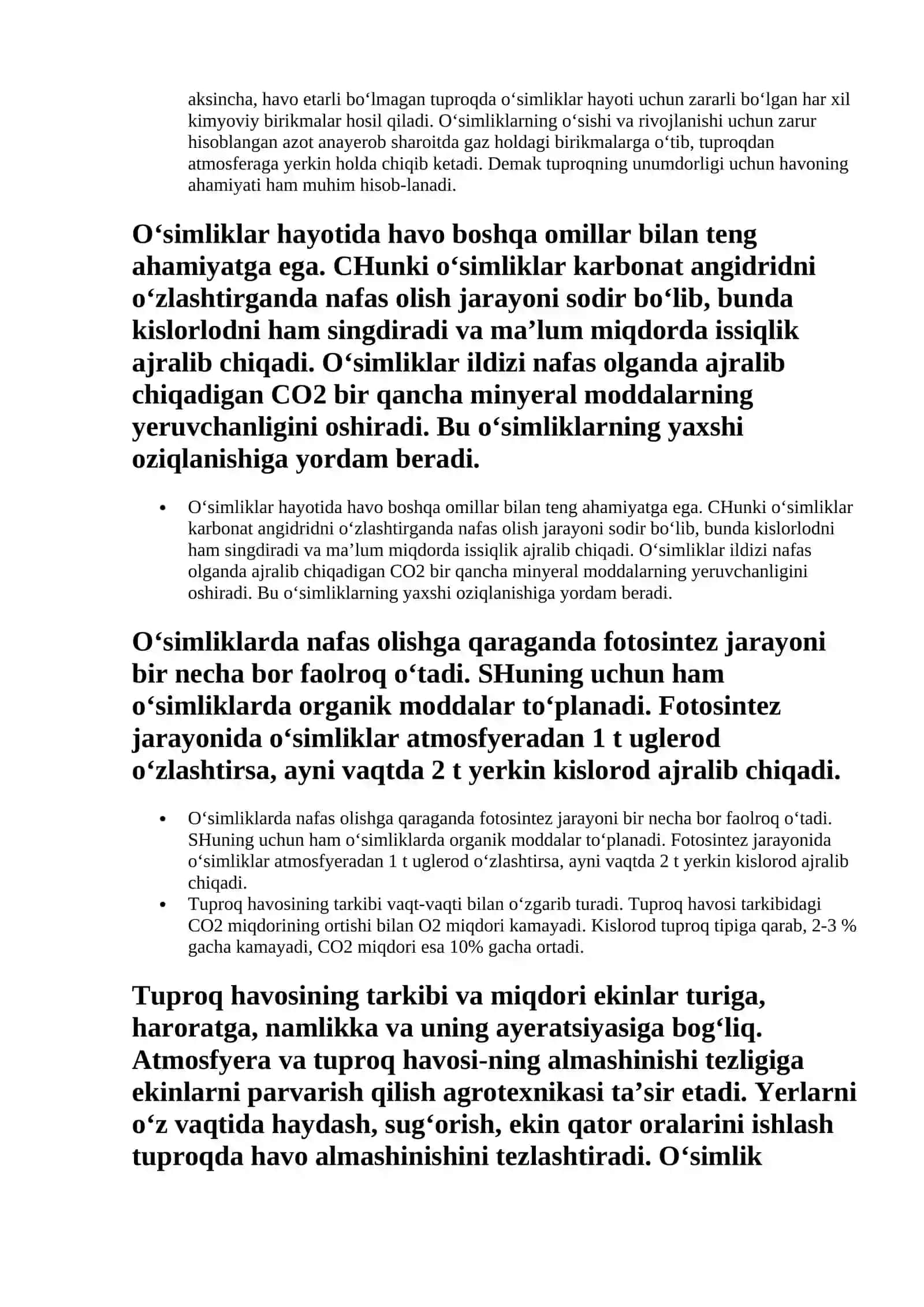 Tuproqning havo rejimi va uni boshqarish usullari 2