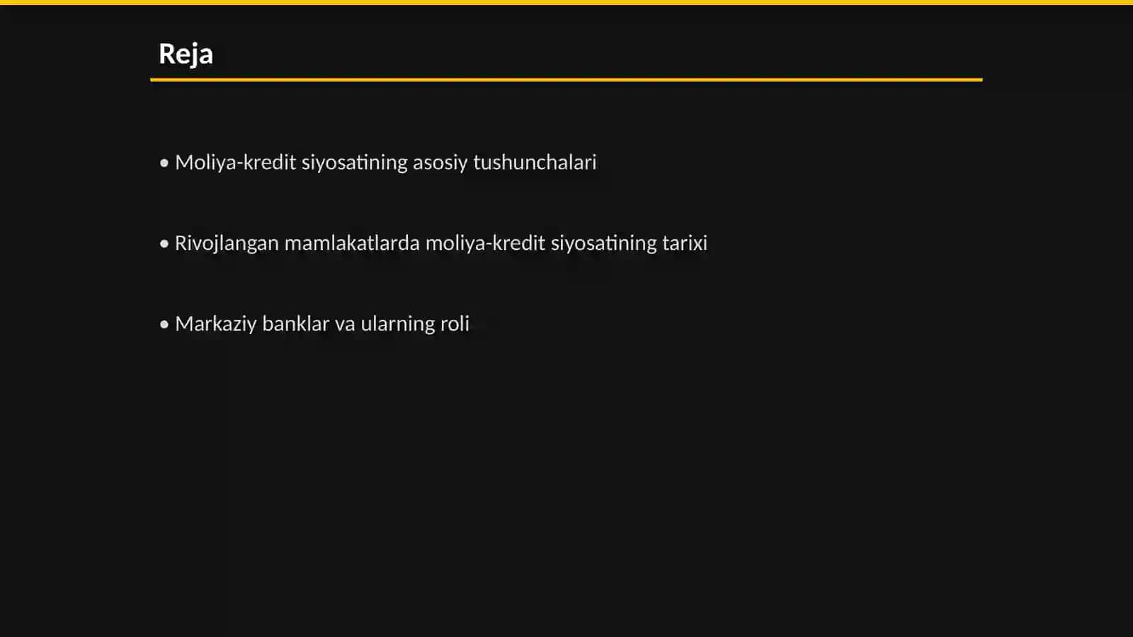 Rivojlangan mamlakatlarning moliya-kredit siyosati 2