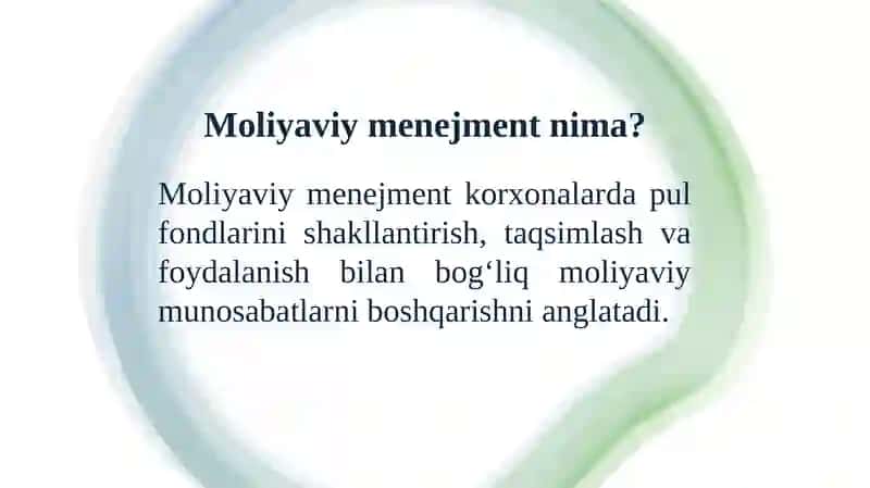 “Moliyaviy menejment”ning iqtisodiy mohiyati, prinsiplari, maqsad va vazifalari 2