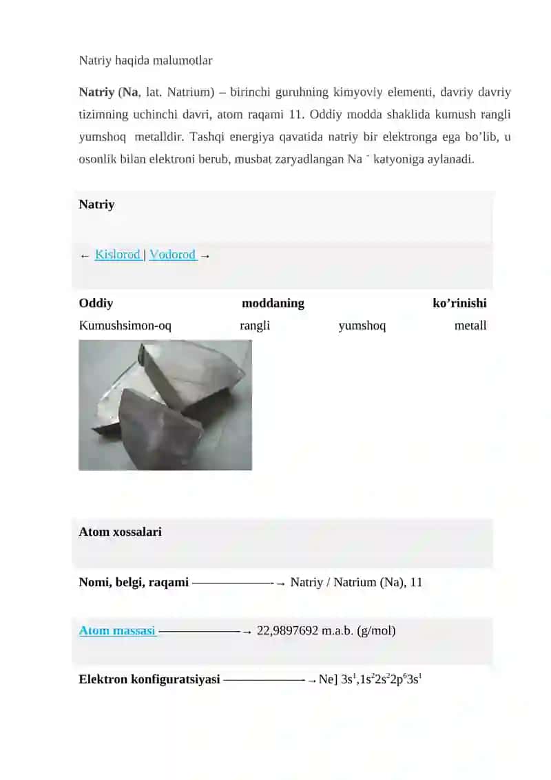 Natriy elementi 2
