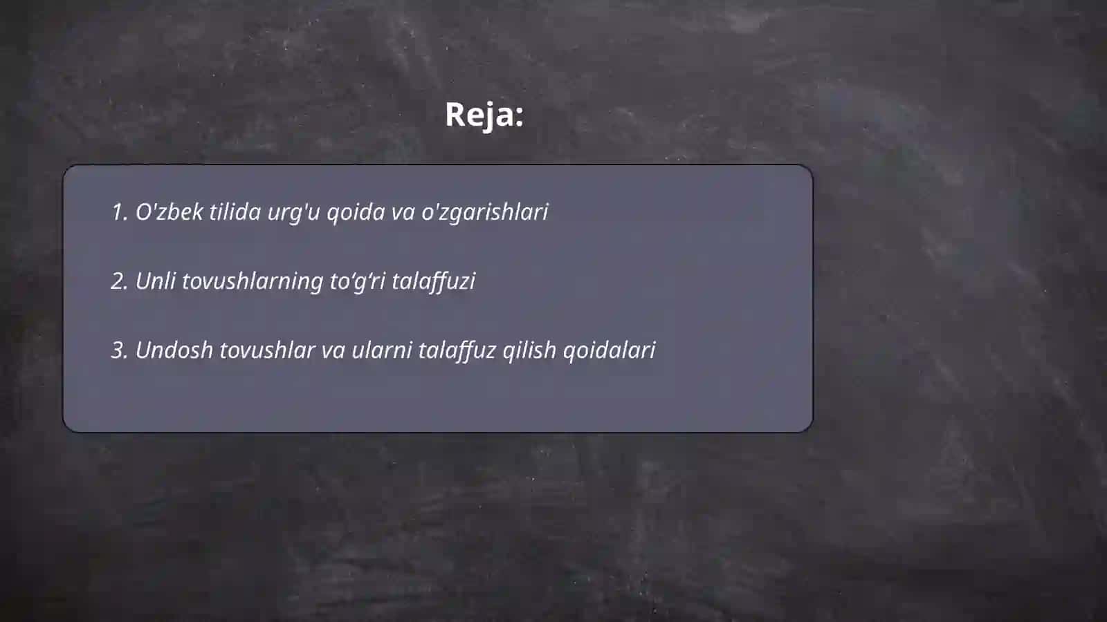 O'zbek tilining orfoepiyasi va asosiy imlo qoidalari 2