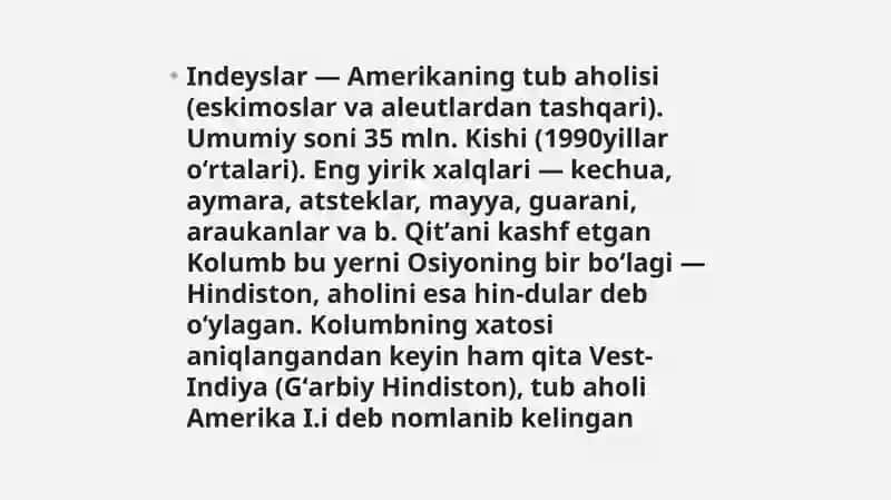 XI-XV asrlarda amerika xalqlari 2