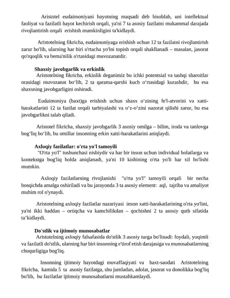 Aristotel etikasi 2