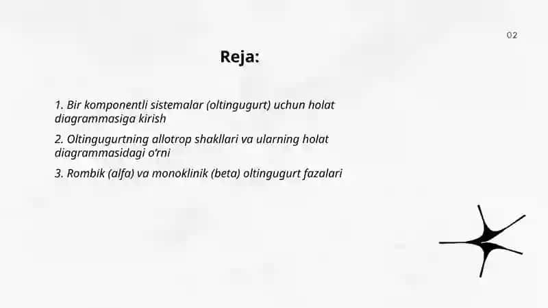 Bir komponentli sistemalar (oltingugurt) uchun holat diagrammas 2
