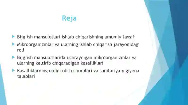 Bijg’ish mahsulotlari ishlab chiqarish 2