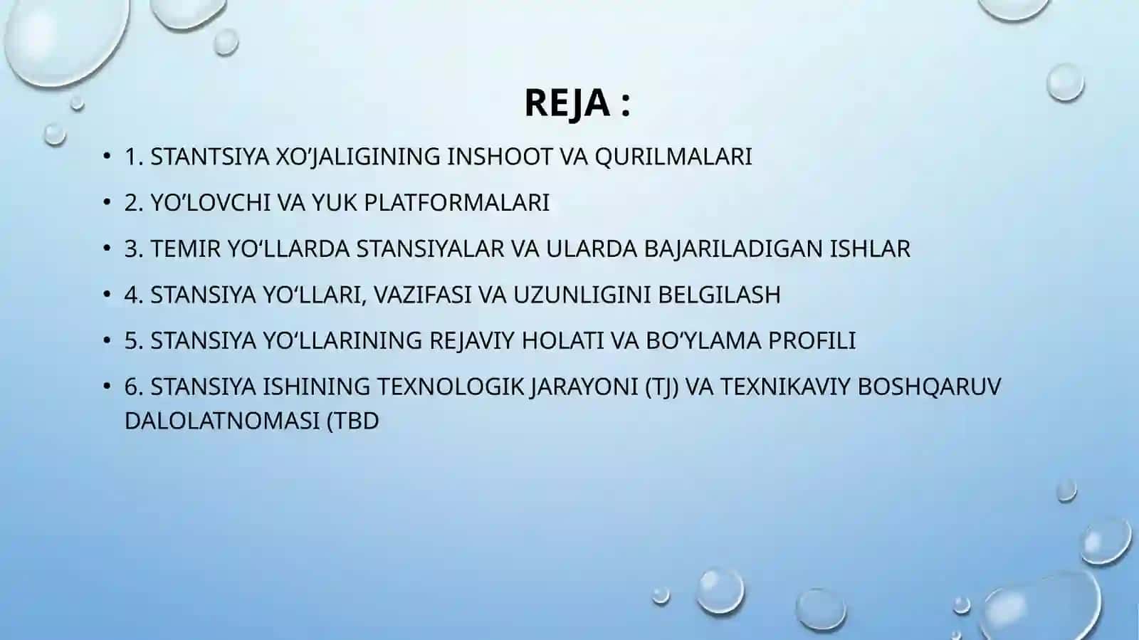 STANSIYA XO’JALIGINING INSHOOT VA QURILMALARI 2