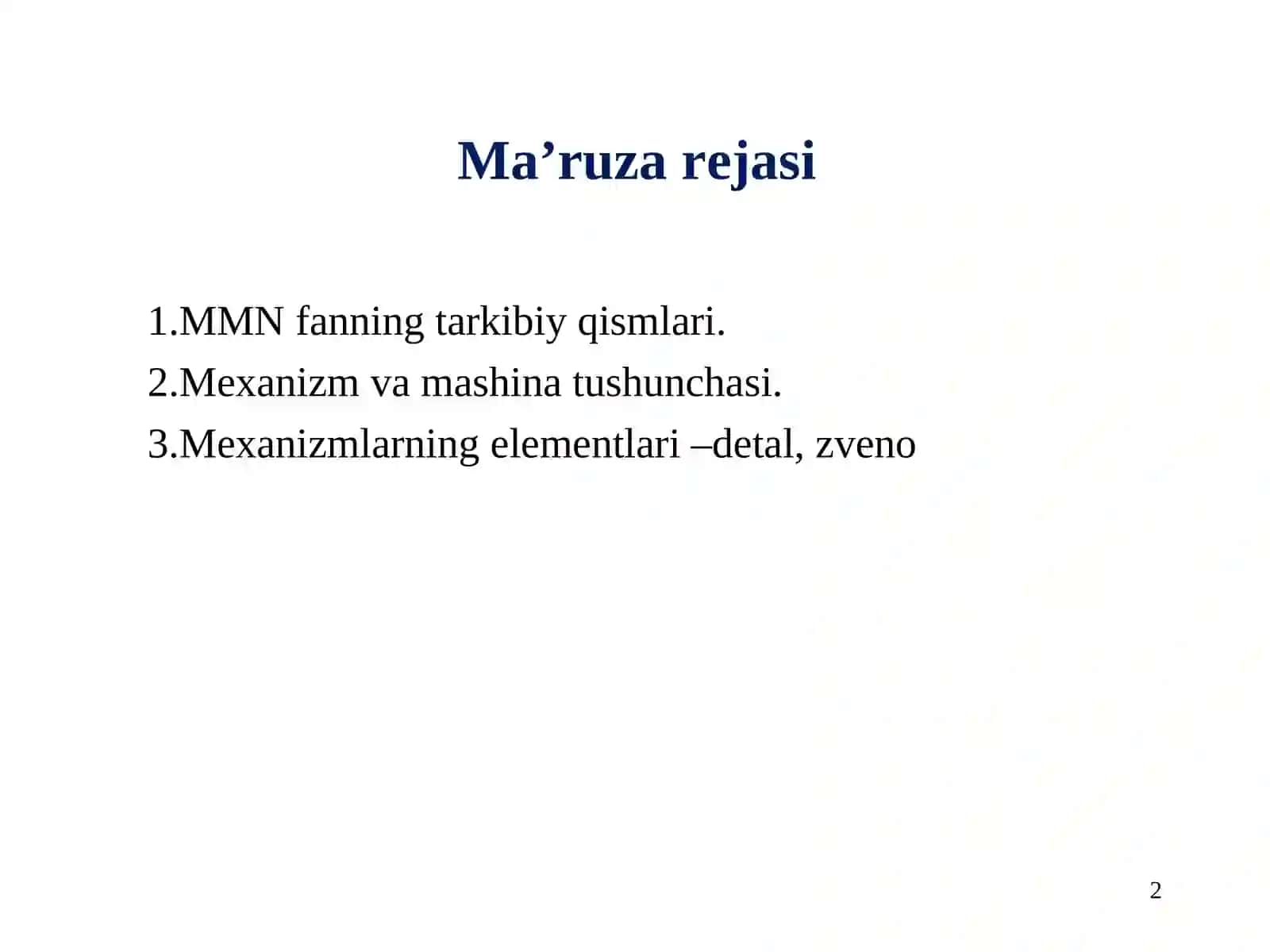Barlibayev Sherzod Naqibbekovich - Mashina Mexanizmlar Nazariyasi 2