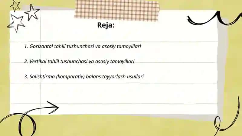 Buxgalteriya balansining gorizontal va vertikal tahlili 2