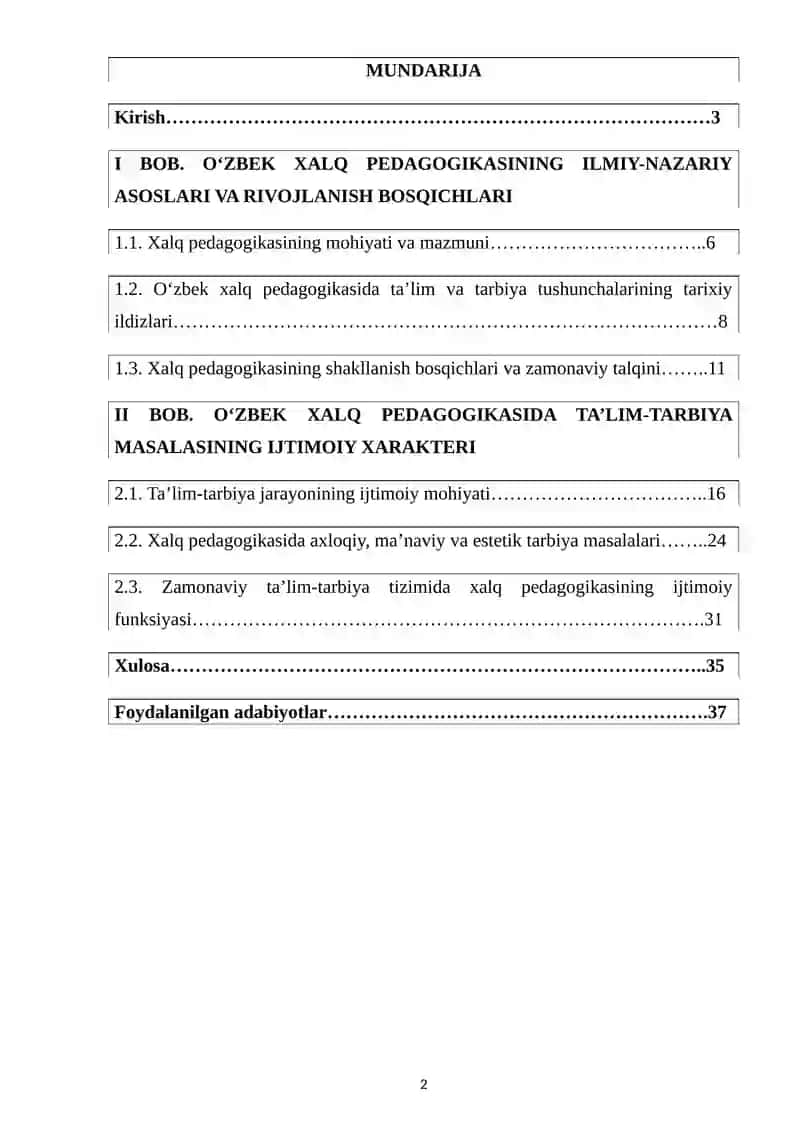 Oʻzbek xalq pedagogikasida talim tarbiya masalasini ijtimoiy xarakteri 2