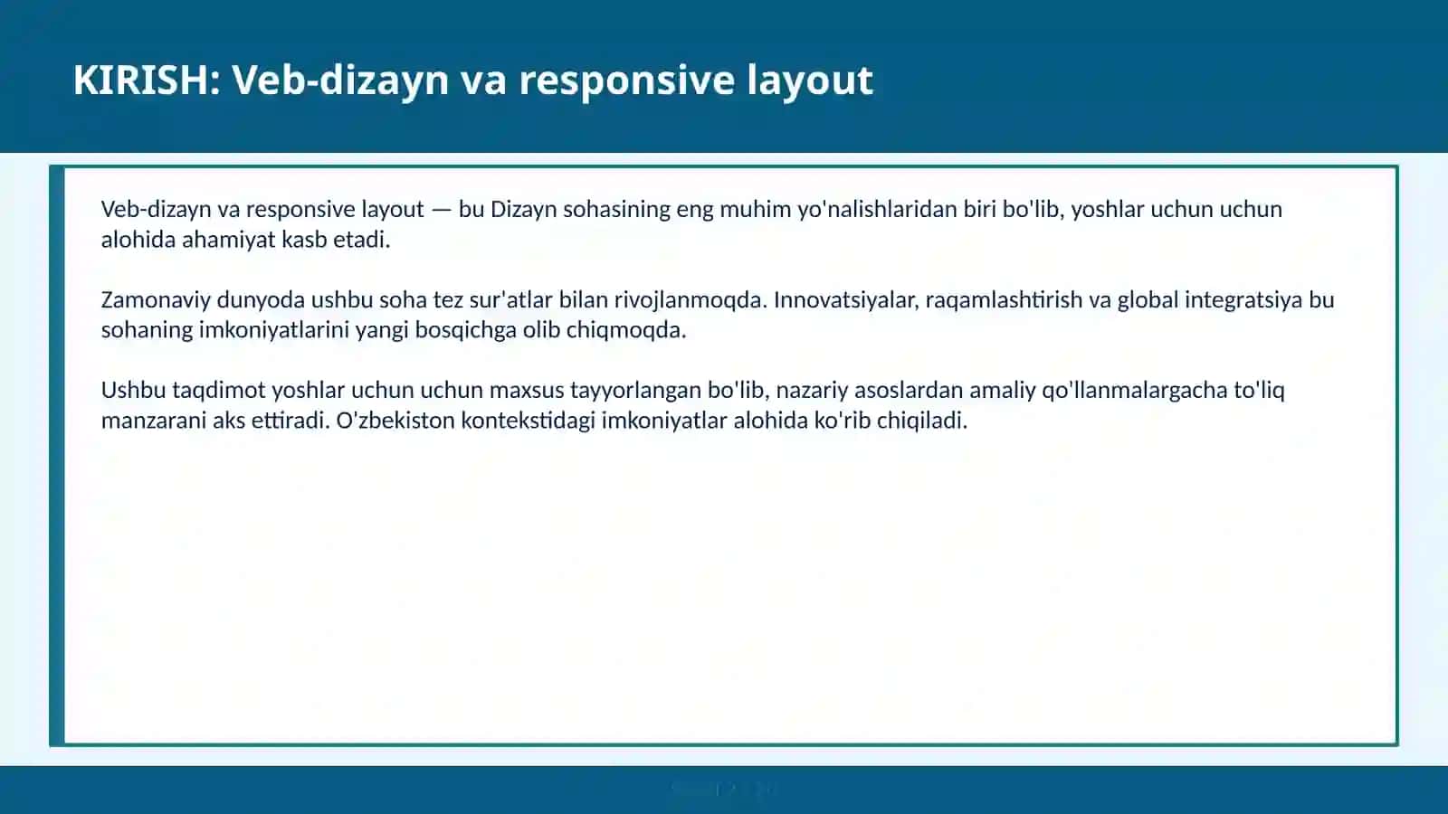 VEB-DIZAYN VA RESPONSIVE LAYOUT 2