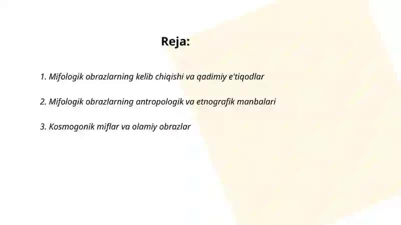 Mifologik obrazlar genezi 2