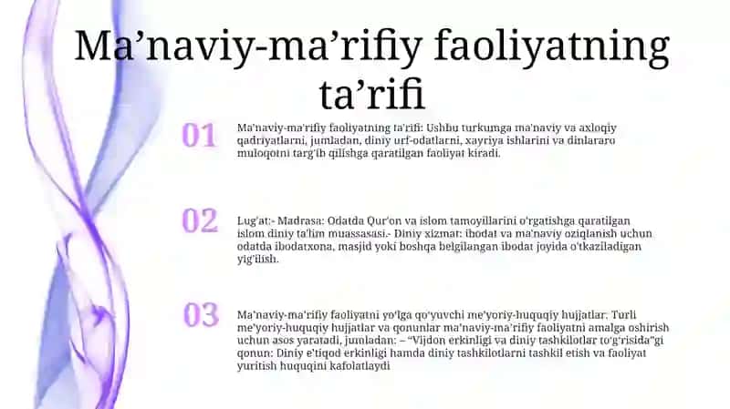 Ma'Naviy-Ma'Rifiy Faoliyatni Tartibga Soluvchi Me'Yoriy-Huquqiy Hujjatlar 2