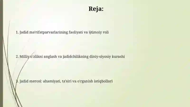 Jadid ma'rifatparvarlarining o'lka ijtimoiy-ma'naviy hayotida tutgan o'rni 2